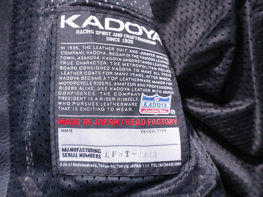 KADOYA/カドヤ】レザーライダースジャケット 入荷情報[2019.05