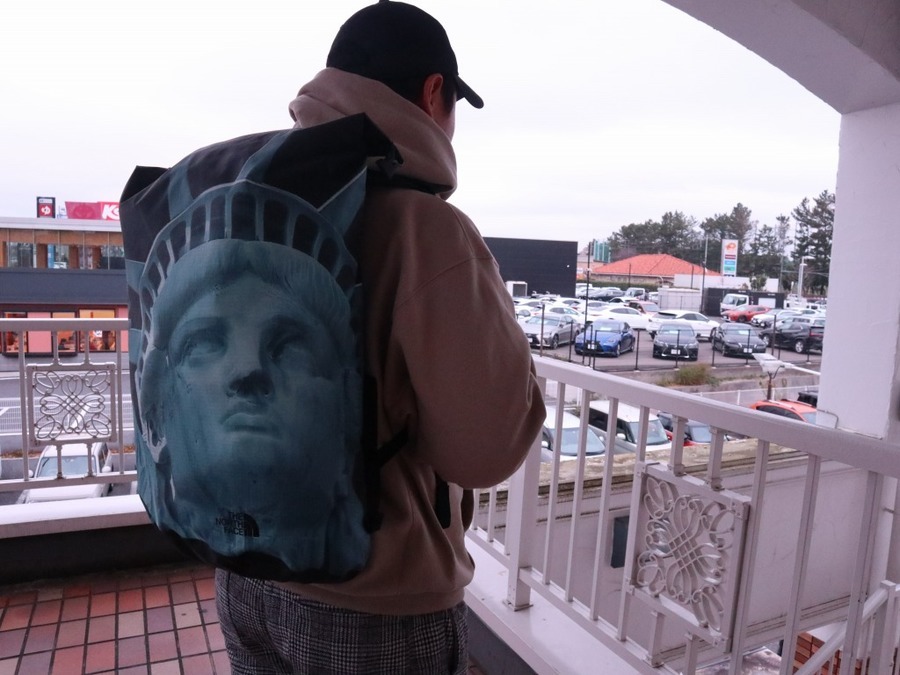 シュプリーム ×ノースフェイス THE NORTH FACE  19AW  Statue of Liberty Waterproof Backpack 自由の女神プリントリュック メンズ