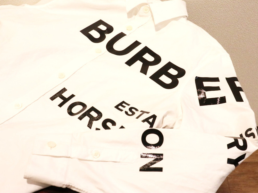 極上イタリア製  Mサイズ シャツ ホースフェリー 美品 バーバリー BURBERRY シャツ