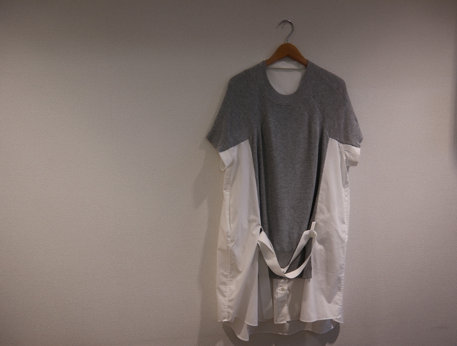 sacai/サカイ】ニット×ブロードドッキングワンピースが入荷致しました