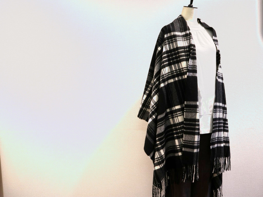 JOHNSTONS/ジョンストンズ】チェックカシミヤ大判ストール入荷いたし