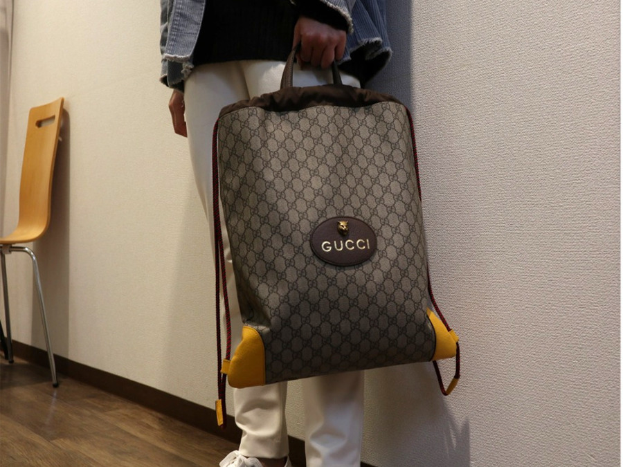 GUCCI/グッチ】GGスプリーム キャンバス ドローストリング バック ...