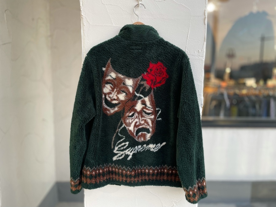 最安値 supreme drama mask fleece jacket