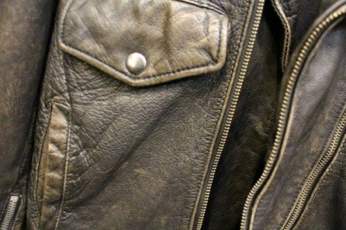 レザージャケットのダブル