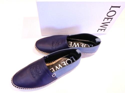 ロエベのアナグラムラムレザーエスパドリーユ