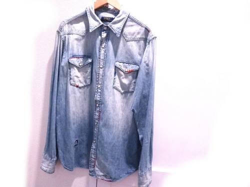 ラルフローレンのエンブロイダリーデニムウエスタンシャツ