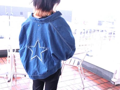 ビッグシルエットデニムジャケットのレデイース