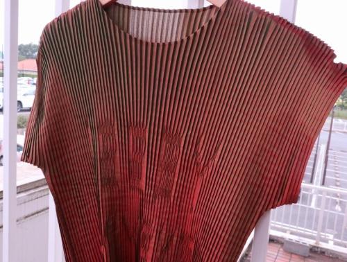 プリーツブラウスのレデイース