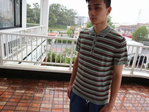 グッチのシェリーラインニットポロシャツ