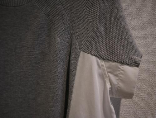 サカイのニット×ブロードドッキングワンピース