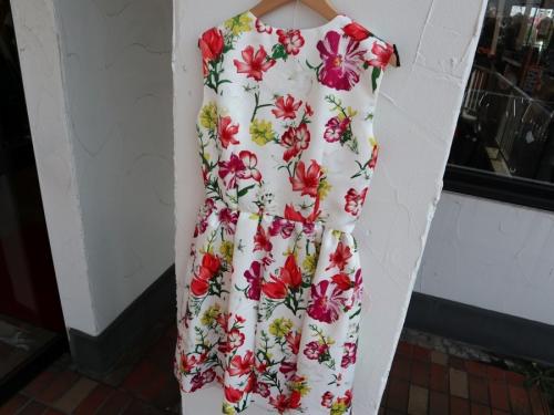 フローラルプリントブラウスワンピースのレデイース