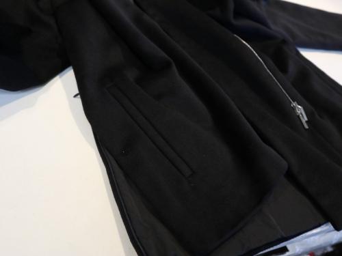 カシミヤ混フーデッドコートのレデイース