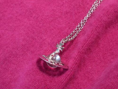 ガラス玉オーブネックレスのレデイース