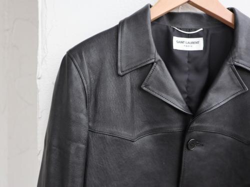 サンローランパリのレザーハンティングジャケット