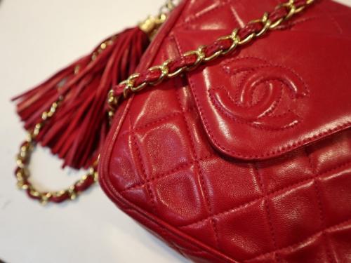 フラップポケットチェーンショルダーバッグのレデイース