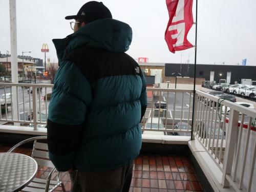 ザノースフェイスのウィンドストッパーダウンジャケット