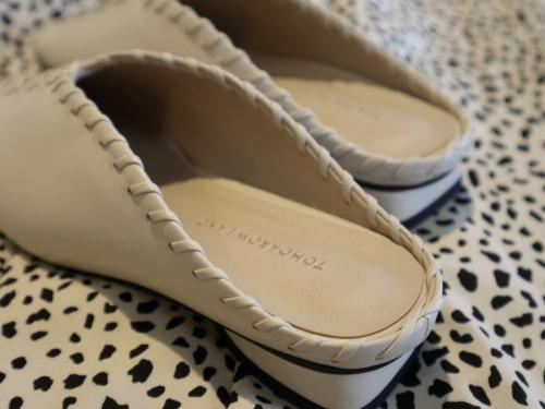 レザーステッチスリッポンのレデイース