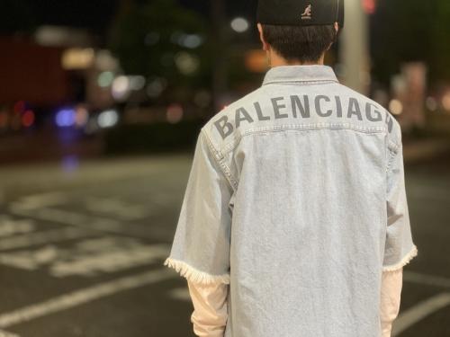 カットオフエッジショートスリーブシャツのメンズ