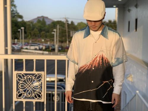 黒富士アロハシャツのメンズ