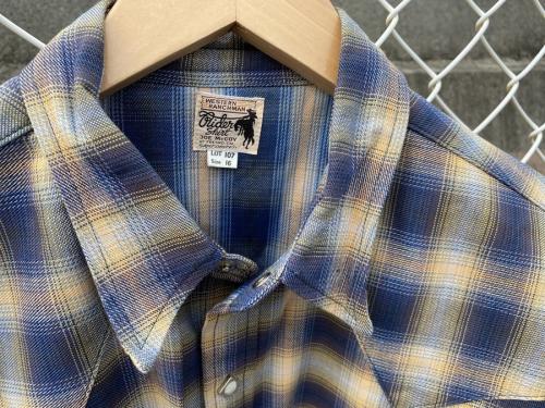 ジョーマッコイの半袖チェックウエスタンシャツ