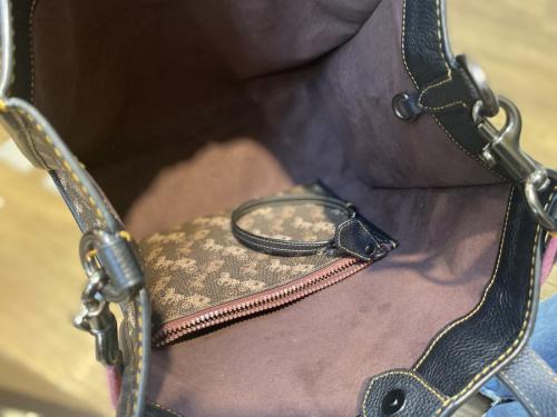 ホースプリントストライプトートバッグのレディース