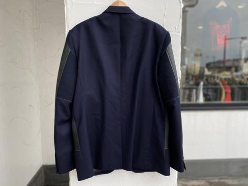 マディソンフィットレザー切替ブレザーのメンズ