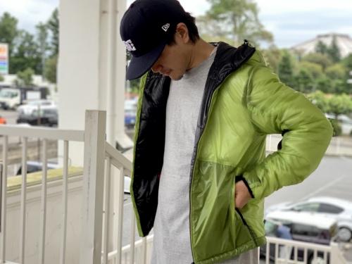 フーデットゴーグルジャケットのメンズ
