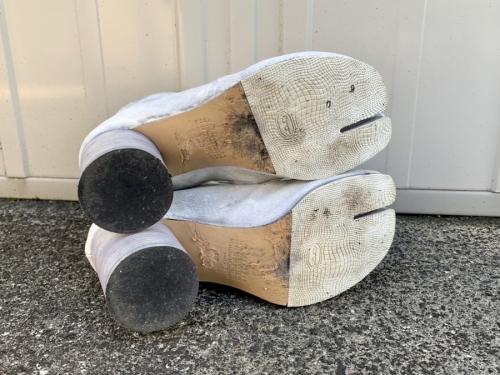 ペイント加工タビブーツのメンズ