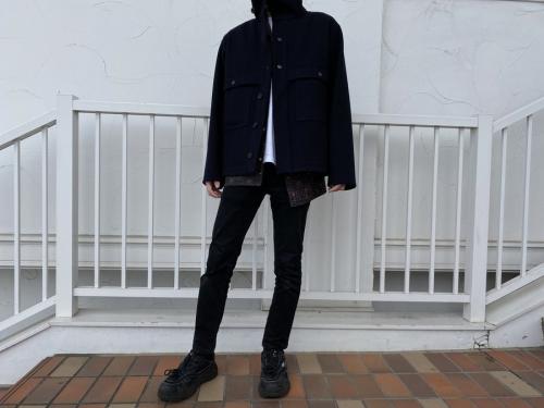 エムエイチエルのウールスタンドカラーブルゾン