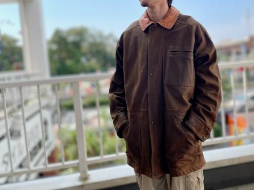 サルヴァトーレ フェラガモのライナー付オールドカウレザージャケット