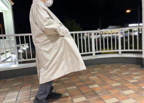 シングルブレストトレンチコートのメンズ