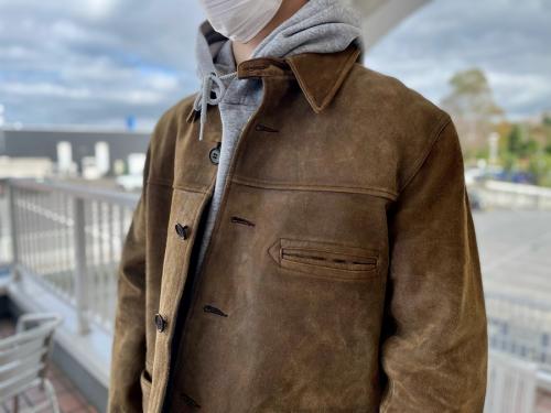 ダブルアールエルの裏ブランケットスウェードカーコート