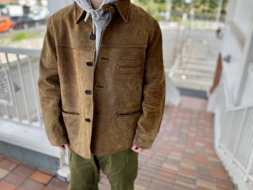 裏ブランケットスウェードカーコートのメンズ