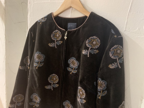 【美品】ミナペルホネン ジャカード ノーカラー コーデュロイジャケット 000000070385-12-l.jpg?t=
