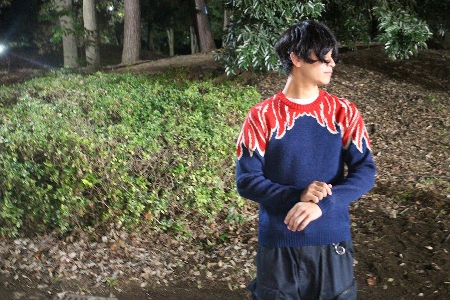 TENDERLOIN テンダーロイン 13AW T-SWEATER D ウール ニット セーター トナカイ ネイビー系 M