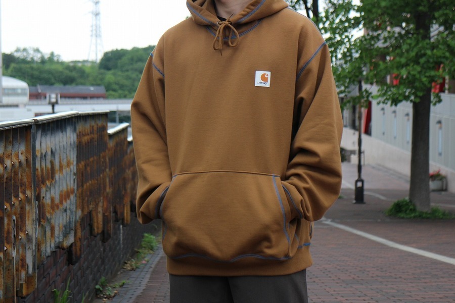 AWAKE NY CARHARTT WIP HOODIE パーカー 青 Mサイズ