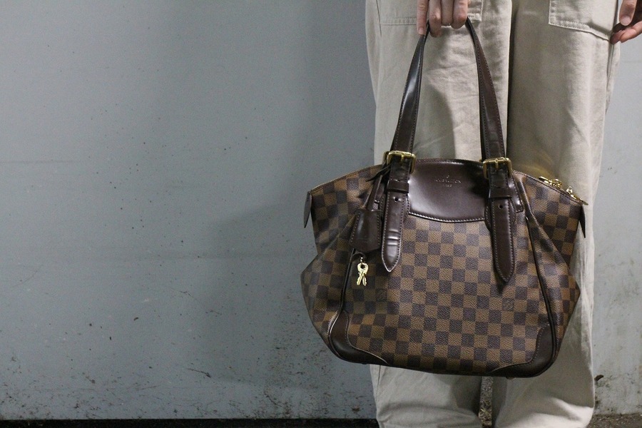 ファスナー内側ルイヴィトン LOUIS VUITTON ヴェローナ MM ダミエ ショルダーバッグ ブラウン レディース