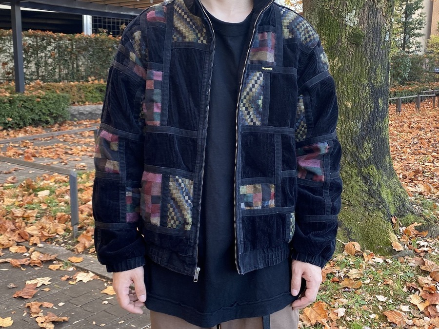 supreme corduroy patchwork denim jacket - アウター