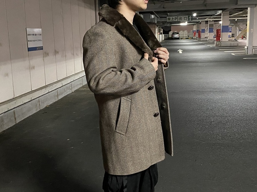 Supreme 2015AW Fur Collar Tweed Coat