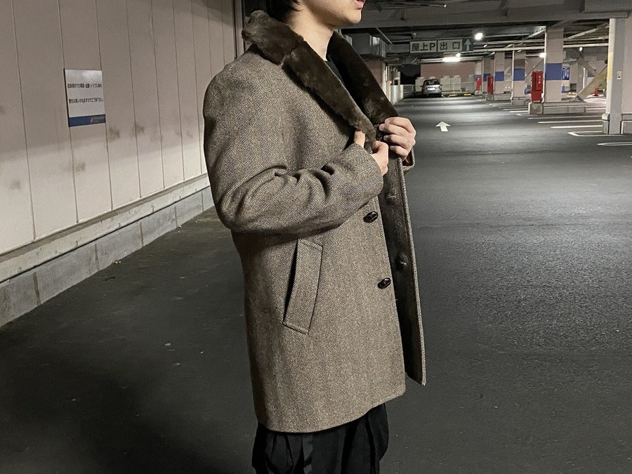 M supreme 15AW Fur Collar Tweed Coat