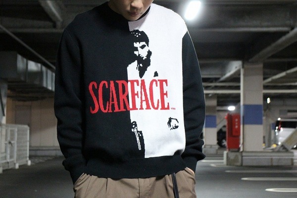 直輸入品激安 送料無料 M Supreme Scarface Sweater Black 17FW 