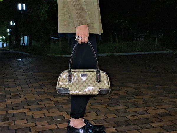 ［美品］グッチ ドゥケッサ ミニボストン GGクリスタル GG柄 コーティング 楽天市場】【バッグ】GUCCI グッチ GGクリスタル ハンドバッグ