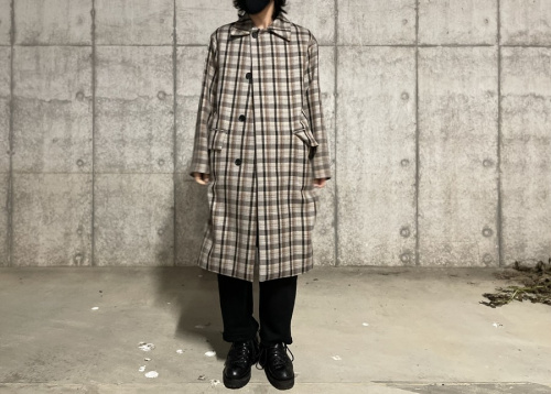 AURALEE 19年 DOUBLE FACE CHECK COAT オーラリー-