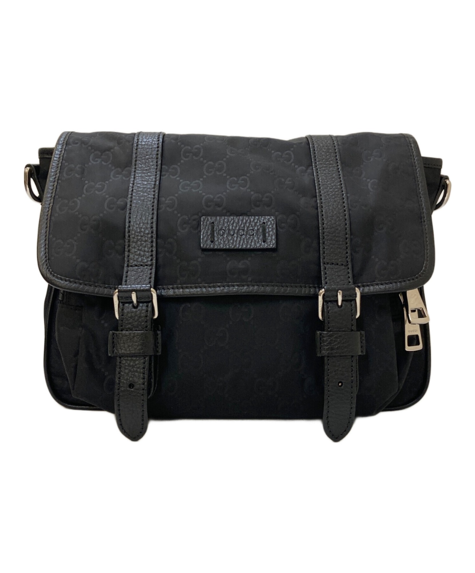 GUCCI / グッチ】GG柄 グッチシマ レザーパイピング ショルダーバッグ