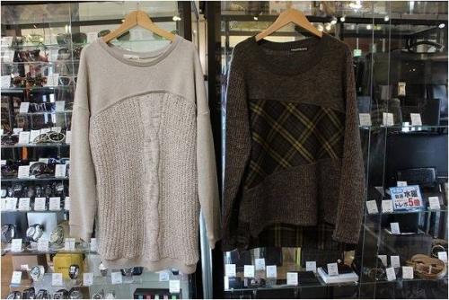 ダッフルコートのニット