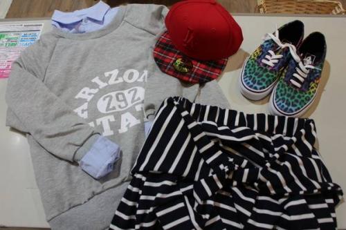 スウエットのスニーカー