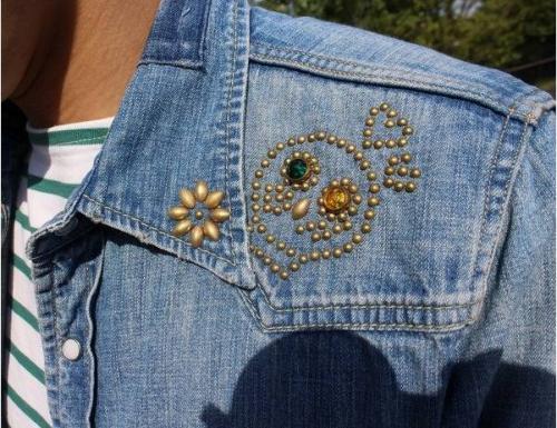 トップスの長袖シャツ