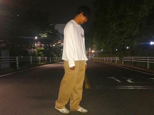 長袖プリントTシャツのメンズ