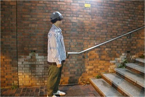 ストライプシャツのメンズ