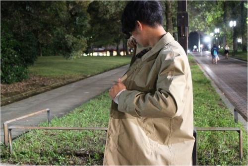 ザノースフェイス パープルレーベルの65/35ステンカラーコート